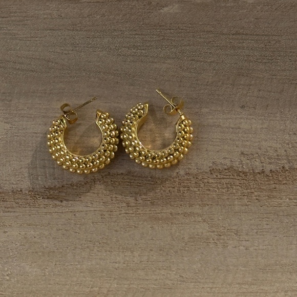 Oceana Gold Studded Earrings - Picture 2 of 3